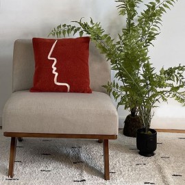 Coussin Visage Terracotta