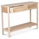 Bureau console 2 tiroirs cannage