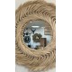 Miroir rond 58cm bois et fibres naturelles - BALI
