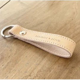 Porte Clef Maman D'amour Cuir