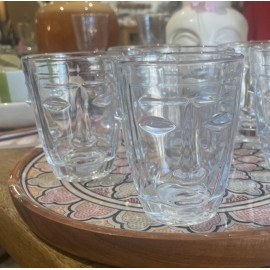 Verres à eau Striés couleur grise