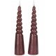 Lot de 2 bougies Led torsadées 