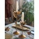 Lot de 2 Chandelier Fleur doré