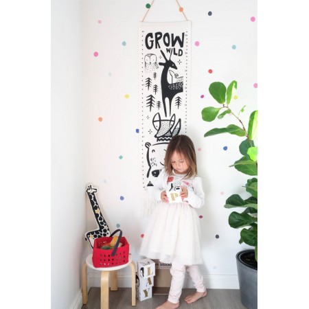 Toise murale en toile de coton canvas