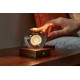 Lampe Livre lumineux bois noyer