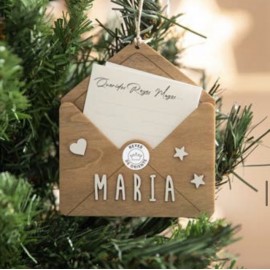 Décoration de Noël en bois à personnaliser avec son kit de lettres et symboles
