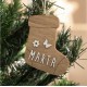 Décoration de Noël en bois à personnaliser avec son kit de lettres et symboles