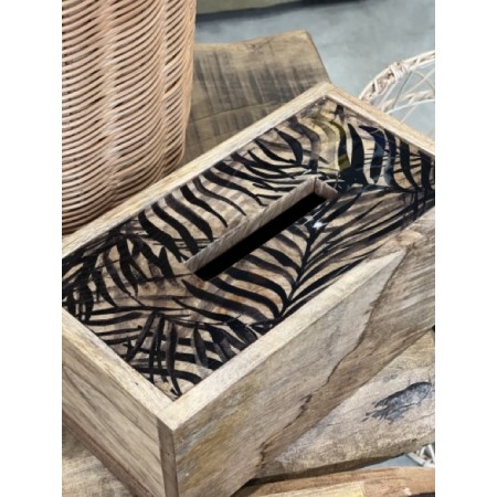 BOITE MOUCHEOIR PHEONIX 35X22 BOIS DE MANGUIER