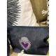 Trousse en Jean motifs coeurs ou J'adore paillettes