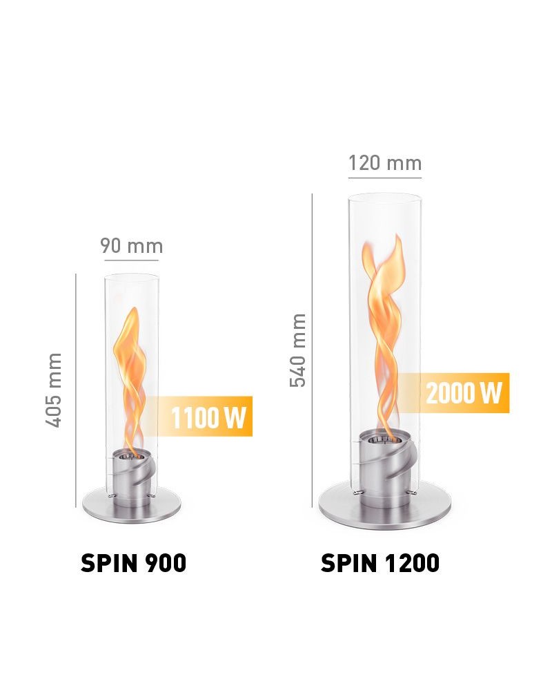 cheminée / feu de table spin 90 - Ø 19 x 40,5 cm - or